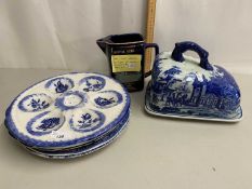 Tray of mixed ceramics to include a Martel Grand National jug, 1995 together with a reproduction