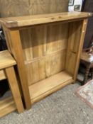 Modern light oak bookcase cabinet, 98cm wide