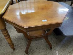 Late Victorian American walnut octagonal centre table