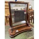 Victorian mahogany framed dressing table mirror