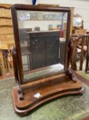 Victorian mahogany framed dressing table mirror