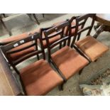 Set of six bar back dining chairs