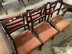 Set of six bar back dining chairs