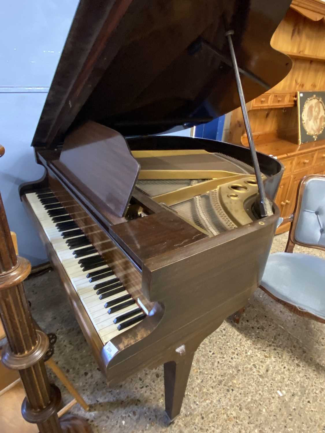 Steinmetz mahogany cased baby grand piano, 135cm side