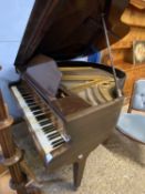 Steinmetz mahogany cased baby grand piano, 135cm side