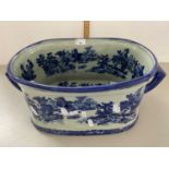 Reproduction blue and white foot bath