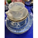 Collection of various 19th Century and later blue and white plates and other ceramics to include