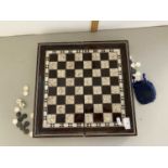 Mother of pearl inlaid folding games board