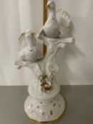 Large Italian Capodimonte model of two doves