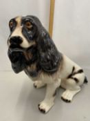 Large pottery model of a Spaniel