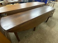 20th Century large oval oak wake style table, 198cm wide