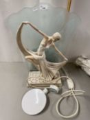 Figural Art Deco style table lamp