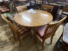 Modern light oak kitchen table and four chairs