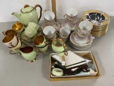 Mixed Lot: Carlton, gilt decorated coffee wares, quantity of Minton Rosenborg side plates and