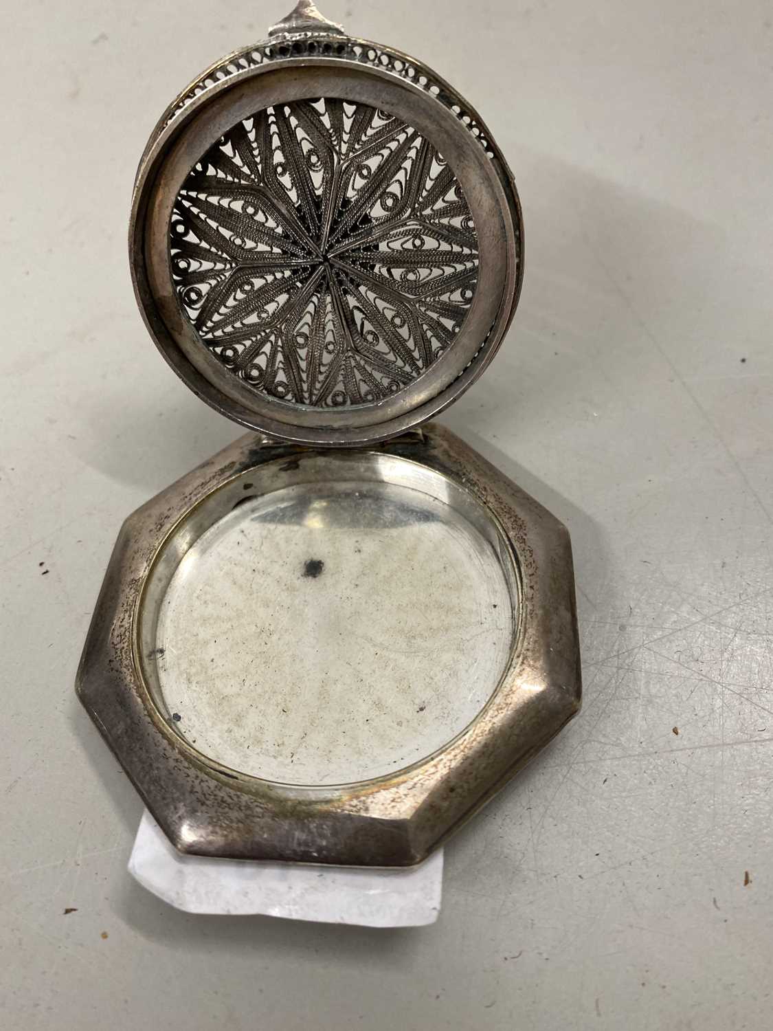 An Egyptian white metal or plated powder compact - Image 2 of 3