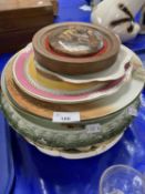 Mixed Lot: Ceramics to include a range of various food stands, assorted decorated plates to