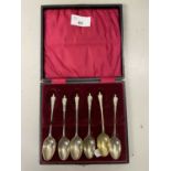 Cased set of silver apostle spoons
