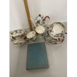 Quantity of Royal Cauldon Victoria pattern table wares together with a volume of Never Knew England