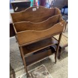 An Edwardian mahogany combination bookcase and magazine stand, 54cm wide