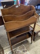 An Edwardian mahogany combination bookcase and magazine stand, 54cm wide