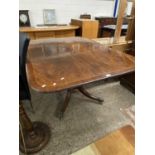 19th Century mahogany pedestal dining table, 153cm wide