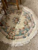 Modern Chinese floral pattern circular rug