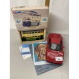 Mixed Lot: Corgi bus, a further model Ferrari and other items