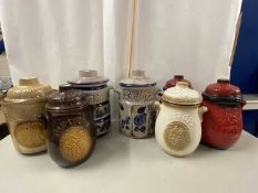 Collection of Rumtopf pots