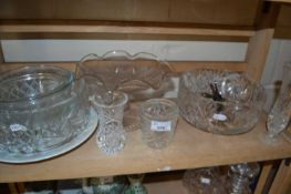 Mixed Lot: Assorted glass ware and a silver handled paper knife