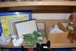 Mixed Lot: Picture frames, dolls tea set, glass ware etc