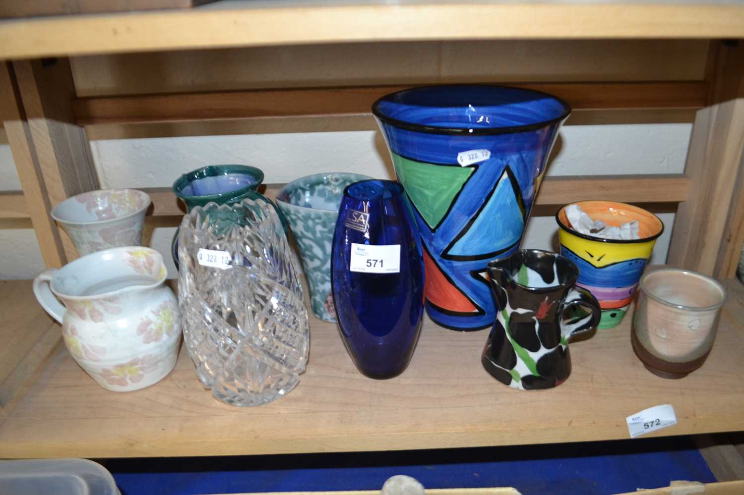 Mixed Lot: Glass ware, vases etc