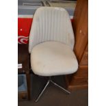 Cream upholstered office chair