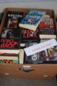 One box of crime fiction books