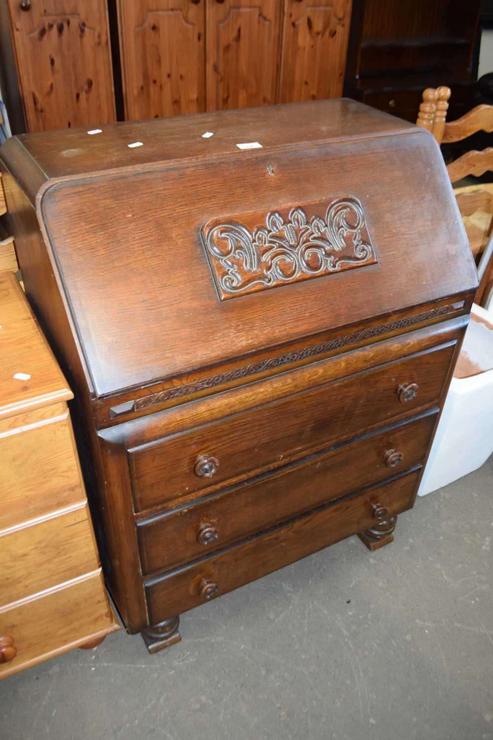 Gaywood bureau with drop down leaf and three drawers below