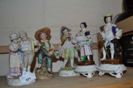 Mixed Lot: Various continental figurines