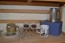 Quantity of Royal commemoratives, pewter tankard and other items