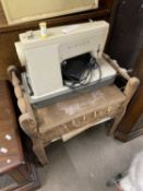 Singer sewing machine and piano stool