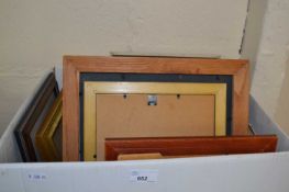 Box of assorted photo and picture frames