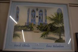 Hotel Olinda by Ilana Richardson, reproduction print, framed and glazed