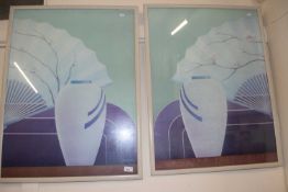 A pair of contemporary prints by William Todd Haile, front line editions, 1983, framed and glazed