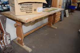 Pine kitchen table, approx 183cm long