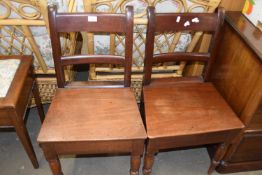 Pair of mahogany dining chairs
