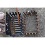 Two cast iron fire grates
