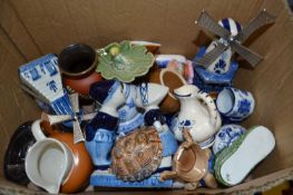 Quantity of assorted ceramics to include Dutch style blue and white, Wade figures and others