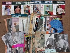 A quantity of mid 20th century knitting patterns and copies of Modern Knitting magazine, (qty)