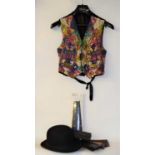 A gentleman's light weight bowler hat by Dunn & Co, London, together with a sequinned waistcoat,
