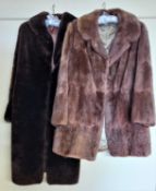 A lady's faux beaver weatherproof lambskin coat by Martins Glamar, together with a lady's