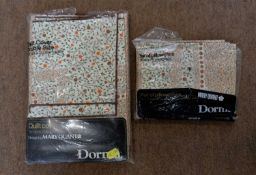 Mary Quant for Dorma: a 'Romany' double bed quilt cover and matching pair of pillowcases, in