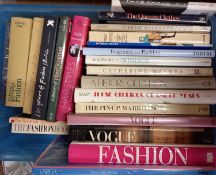A quantity of assorted books on fashion and textiles to include In Vogue by Georgina Howell,