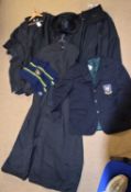 A mixed lot of academic and theological clothing to include two academic gowns by Shepherd &